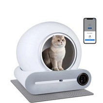 Tonepie자동 스마트 고양이 배변 상자 자동 청소 앱 제어 애완 동물 화장실 트레이 이온 탈취제 아렌로 가토 65L, Add Litter Pad