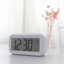 캘린더 LCD 프라임 강력 스마트 자동백라이트 스마트알람시계 온도측정 디지털 시계 알람 탁상 빅, 블루