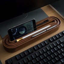 고급 원목 호두 나무 필통 책상 필기구 정리 나무, L