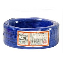 KS전선롤/단심비닐코드 전선/60227 KS IEC 06(VSF전선) 0.75SQ(mm²)200M/1롤, 녹색/노랑