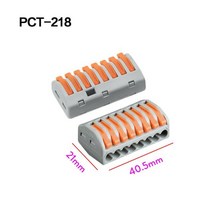 터미널 블럭 단자대 부스바1020pcs 블록 pct212-pct218 spl-2-3 0.08-2.5mm 범용 소형 전기 와이어 케이블 커넥터 도체 스플리터 53, pct218, 팩 당 20pcs