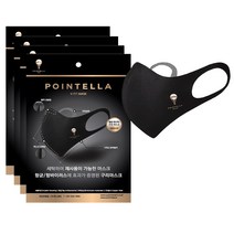빨아쓰는 포인텔라 브이핏 구리마스크 블랙 2매입, M, 2개, 2개