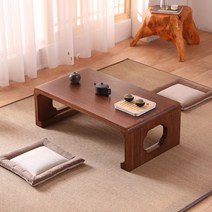 원목 전통 찻상 다용도 교자상 개다리소반 다과상, 호두색70*40*30cm