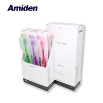 [치과전용] 아미덴 고급 성인 칫솔 9개 이중슬림모 부드러운모 중학생 고등학생 치과용 추천, 1팩, 9개입