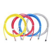 LS전선 CAT.6 UTP 제작 랜케이블 3m/MBF-LS6003G/패치코드/기가비트 인터넷선/250MHz 대역폭/99.9프로 구리(동)선 사용/AWG24 규격의 단심 구조, 레드(3M)