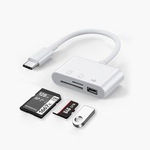 C타입 SD카드 USB 리더기 OTG USB MICRO TF 멀티 안드로이드 동영상 사진 데이터 파일 음악 문서 3IN1, C타입SDOTG리더기