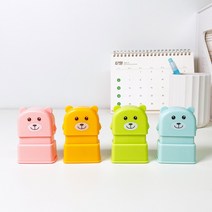 [요즘디자인] 주문제작 의류겸용 곰돌이 스탬프, 하늘/의류검정, K13