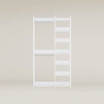 더윅 조립식 드레스룸행거 1000 세트(수납형), 오크