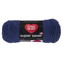 Red Heart 슈퍼 세이버 얀 뜨개질 실 솔리드 - 차콜, Denim