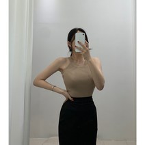(3컬러) 가성비 홀터 민소매 나시 티셔츠