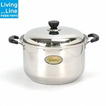스텐 대용량 곰솥 국솥 곰국 찜솥 국수 육수 갈비찜 탕냄비 업소용 가정용 예쁜 냄비 곰국 곰탕 찜기 찜냄비 찜통 열탕 소독냄비, [LL] 러브송-대용량곰솥 32cm