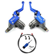 7/8 인치 22mm 오토바이 CNC 유압 클러치 키트 레버 마스터 실린더 125 ~ 250cc 혼다 야마하 두카티 아프, 09 Blue 1 Pair