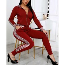 엄마 등원 트레이닝 세트 복 여성 헬스 땀 츄리닝 테니스 운동 키작녀 여자 룩 요가 탑 자켓 바지 정장 지퍼 스웨트 럭셔리 앙상블 탁월한 예쁜