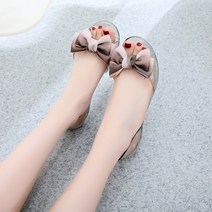 ZZJJC 샌들 여자 젤리 샌들 플랫 플라스틱 토오픈 비치 플라워 슈즈