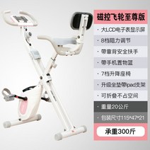 회전 홈 체중 감소 장치 울트라 조용한 접이식 미니 운동 자전거 자전거 실내 스포츠 피트니스 장비, 등받이가있는 한국 백색 분말 자기 제어 음소거