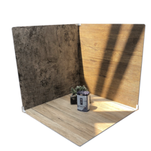 사진배경보드 화장품촬영 소품촬영 배경지 스튜디오, 3개 조합 그레인 버클 2쌍60x60cm