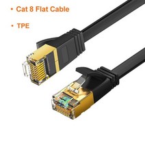 네트워크 모니터링 테스트기 CableCreation-Cat 8 RJ45 이더넷 케이블 40Gbps 2000MHz sfp 고속 네트워크 인터넷 Lan 패치 코드 노트북 PS5 라우, 01 Cat 8 Flat Cable, 06 5m