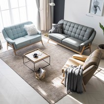 자네트 니엘로 애쉬원목 1인용 2인용 3인용 가죽쇼파 소파, 그레이3인용