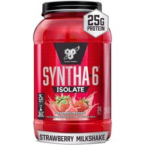 BSN 신타6 아이솔레이트 웨이 프로틴 분리유청단백질 딸기맛 24 서빙 카제인 BCAA, 1개, 기본