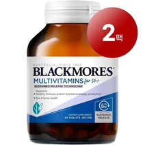Blackmores 블랙모어스 호주산 직송 50세 이상 시니어용 멀티비타민 90정 필수 비타민 미네랄 보충 1팩, 2팩