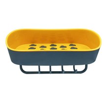 셀프설치 욕실수납 자동물빠짐 멀티 고리 선반, 1개, 화이트