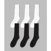 IL-O-GONG-CHIL [6PACK] 1507 베이직 트라우져 하이 삭스 _ 스노우 화이트/블랙 BASIC TROUSER HIGH SOCSK SNOW WHITE/BLACK