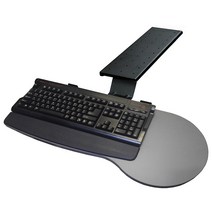 톡톡디자인 키보드 트레이 회전식 일체형 슬라이딩 받침대, 월넛, 1개