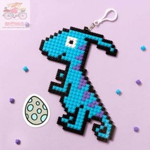 디폼 블럭 도안 8mm 만들기 세트 패키지 공룡 열쇠 고리 키링