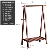 원목 행거 옷걸이 헹거 스탠딩 원룸 스탠드 옷가게, 기본, 다크우드 80cm