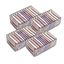 킹스리빙 메쉬 칸막이 옷정리함 수납정리함 대형 4개 1세트, 그레이