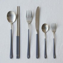 파스텔 컬러 레스토랑 커트러리 6종 양식기세트 모던, 아이보리/스푼