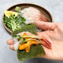 스테잇홈 새우회 우니 감태김 소스 삼합세트 우리집 오마카세 4종 SET, (홍새우회200g+우니70g+감태김)