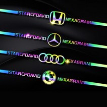 오토크루 차량용 로고 홀로그램 스티커, 벤츠