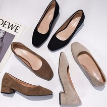 여자정장구두힐펌프스 여자 핑크 둥근코 여성화 여자정장 스웨이드 리본 레오파드 편한하이 펌프 높은 힐