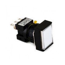 2A2B 푸쉬온 자동 복귀 리턴 전원 스위치 사각형 24V DC LED ON-(ON) 16mm KBL16RM-L3C2, 블루 [KBL16RM-L3CB2]