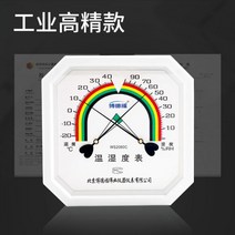 표시기 고온측정기 찜질방 온실 디지털 수온 측정 온도 및 습도 측정기 고정밀 산업용 건식 습식 온도계 벽이, 산업용 고정밀 모델-송신 후크 [교정 인증서 + 적합