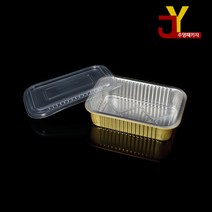 F814직사각용기 PP뚜껑 + 알루미늄 직사각용기 SZ-G750 세트 500개