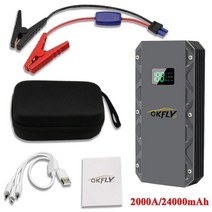점프앤고 GKFLY 점프 스타터 20000mAh 1500A 12V 시작 장치 보조베터리 자동차 배터리 부스터 충전기 가솔린 디젤 자동차 스타터, 24000mAh XMEPRO, 중국