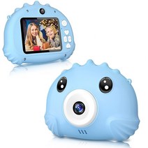 키즈 디지털 카메라 듀얼 렌즈 2.4 인치 터치 스크린 미니 비디오 카메라 사진 교육 완구 어린이 생일 선물 r40, tf 카드 32g 포함