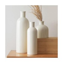 소박한 가정 장식 입구 테이블 장식용 세라믹 꽃병 거실용 벽난로 맨틀 흰색 보호 꽃병