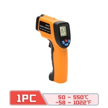 스피드건 측정기 야구 축구 속도측정 속도계 디지털 온도 온도계 -50600℃ 전문 비접촉식 lcd ir 레이저 적외선 lcd 화면 습도 고온계, 유형 2 오렌지