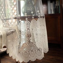 유럽 ​​수 놓은 레이스 sheers 커튼 거실 창 트리트먼트 럭셔리 tulle 침실 스크린 커튼 패널