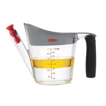 옥소 굿 그립 2-컵 지방 분리기 투명화이트블랙, 4 Cup