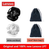 Lenovo-지널 LP7 TWS 헤드폰 무선 이어버드 블루투스 이어폰 방수 마이크가 포함된 소음 감소, 13 wh 1 bl 1 ca 2, 13 wh 1 bl 1 ca 2
