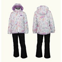 ONYONE (온요네) 아동용 여자 어린이용 스키복 상하 세트 RES63003NT 100P009WHTxBLK 140