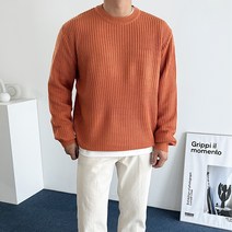 데일트 남자 빅사이즈 하찌 라운드 오버핏 니트