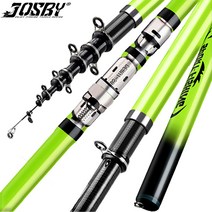 JOSBY-탄소 섬유 스피닝 낚싯대 3.6M 4.5M 5.4M 6.3M M 파워 망원경 바위 파도 잉어 피더 로드, 01 2.7M