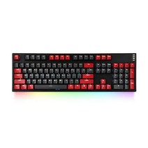 COX 콕스 CK104 레드/그레이 게이트론 RGB BAR 기계식 키보드, 레드&그레이, 청축