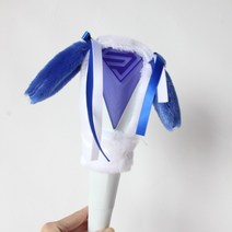 응원봉커버 슈퍼주니어 슈주 세대 지원 스틱 램프 커버 지원 램프 커버 플러시 보호 커버 콘서트 핸드 램프 주변, 램프 커버(램프 없음), 흰색 파란색 긴 귀(긴 머리)