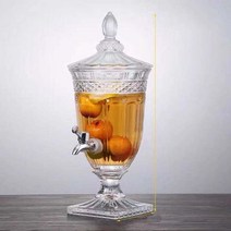 JINGHENG 대용량 유리 3000ML 음료수 주스 디스펜서 보관용기 3L, B, 1개